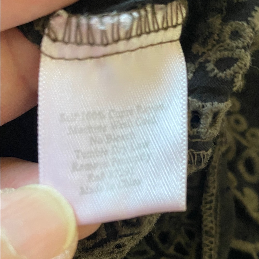 Johnny Was Dark Tunic with Lace Accents - Picture 8 of 8
